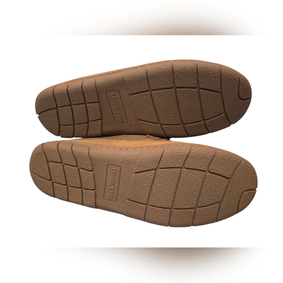 Lands' End - Men's Suede Moccasin Slippers with Fuzzy Faux Fur Lining NWOT - Picture 10 of 11